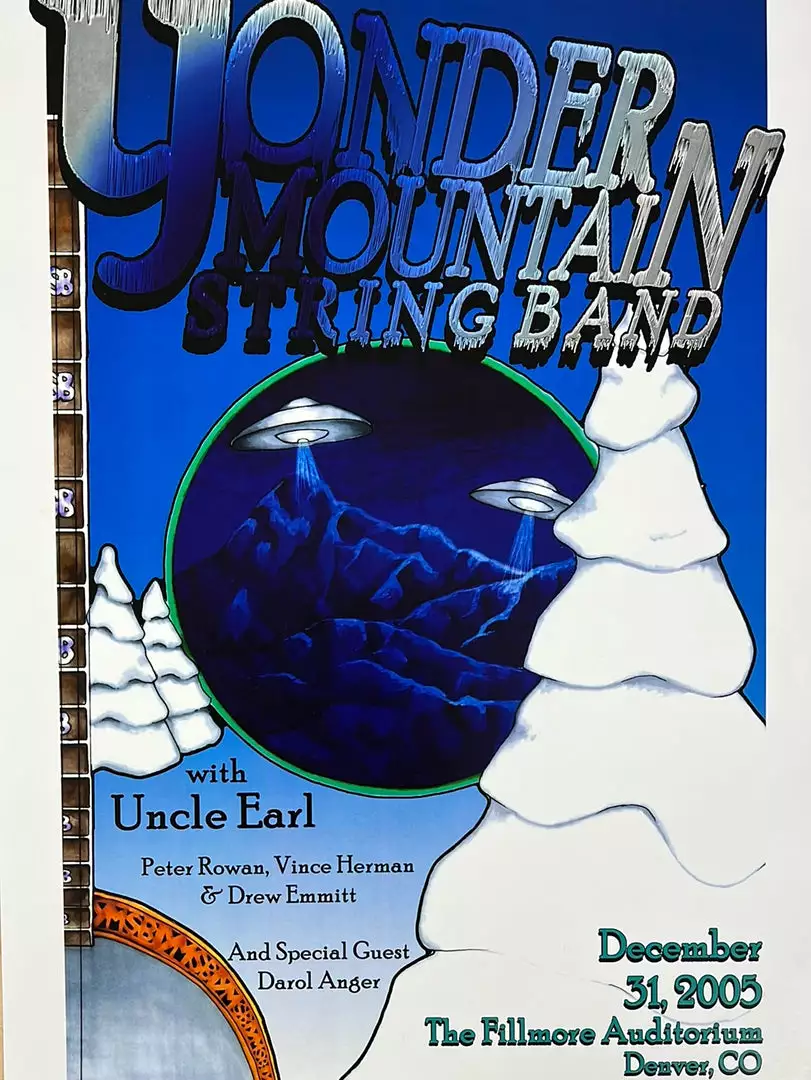 Yonder Mountain String Band - 2005 Jamie Huntsman Poster The Fillmore Denver, CO 12/31 Colorado 3 Yonder Mountain String Band - 2005 Jamie Huntsman Poster The Fillmore Denver, CO 12/31 Colorado