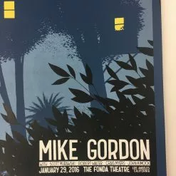 Gig Posters Mike Gordon - 2016 Justin Santora Poster Los Angeles, CA Fonda Theater