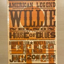 Gig Posters Willie Nelson - 2011 Hatch Show Print 6/14 Poster North Myrtle Beach, South Carolina 5 Gig Posters Willie Nelson - 2011 Hatch Show Print 6/14 Poster North Myrtle Beach, South Carolina