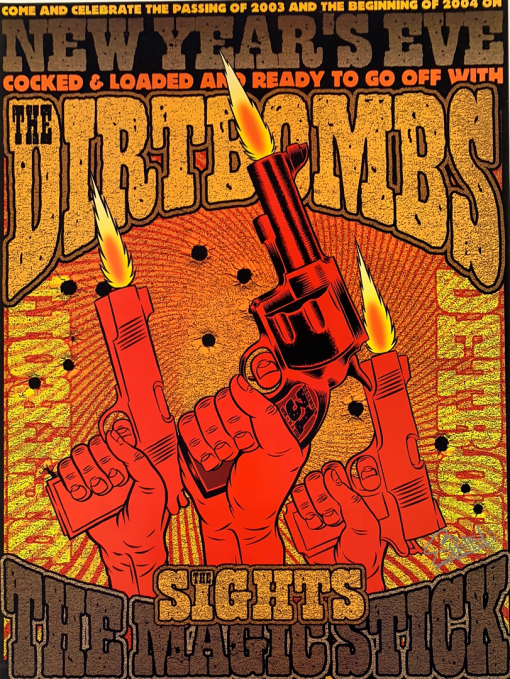 The Dirtbombs - 2003 Chuck Sperry Poster Detroit, MI Magic Stick