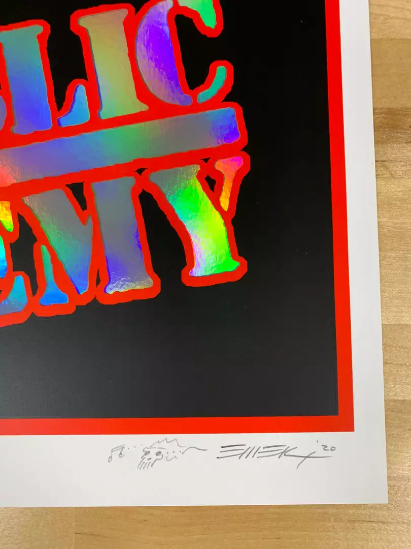 Public Enemy - 2020 Emek Poster Foil NO Date The Terrordome Foil Posters 7 Public Enemy - 2020 Emek Poster Foil NO Date The Terrordome Foil Posters