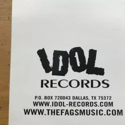 Sold Out Posters The Fags - Idol Records Original Poster Detroit, MI Dallas, TX Gig Posters