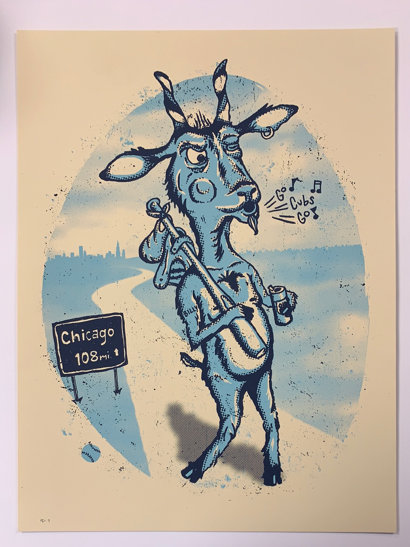 Chicago Cubs - Fugscreens Studios Poster Goat Art Print 4 Chicago Cubs - Fugscreens Studios Poster Goat Art Print
