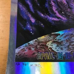 Coachella - 2011 EMEK Poster Purple Mirror FOIL Variant Edition 3/5 Signed