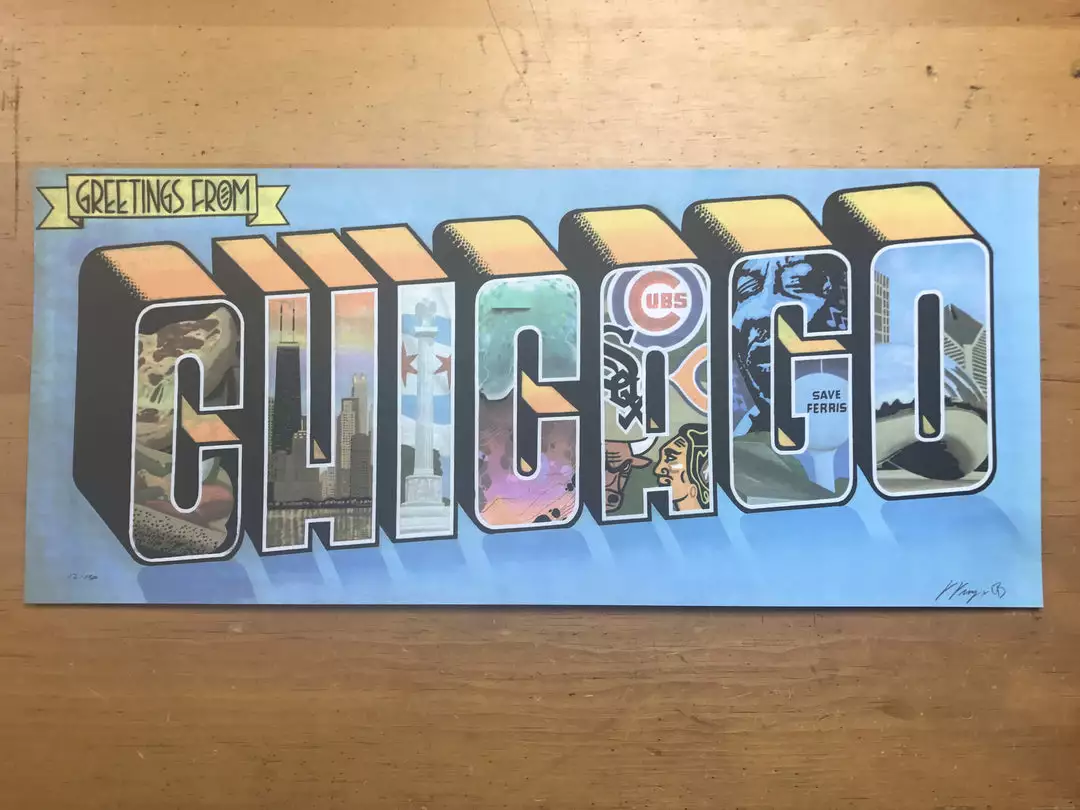 Greetings From Chicago - Fug Screen FugScreens Studios Poster Logan Square Mural 6 Greetings From Chicago - Fug Screen FugScreens Studios Poster Logan Square Mural