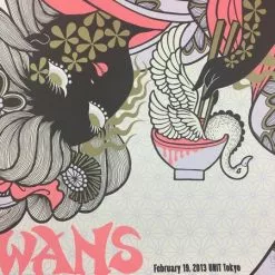 Gig Posters Swans - 2013 Junko Mizuno Poster Tokyo, Japan Unit Tokyo