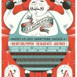 Lollapalooza - 2012 Delicious Design League Strong Man Poster Print Chicago