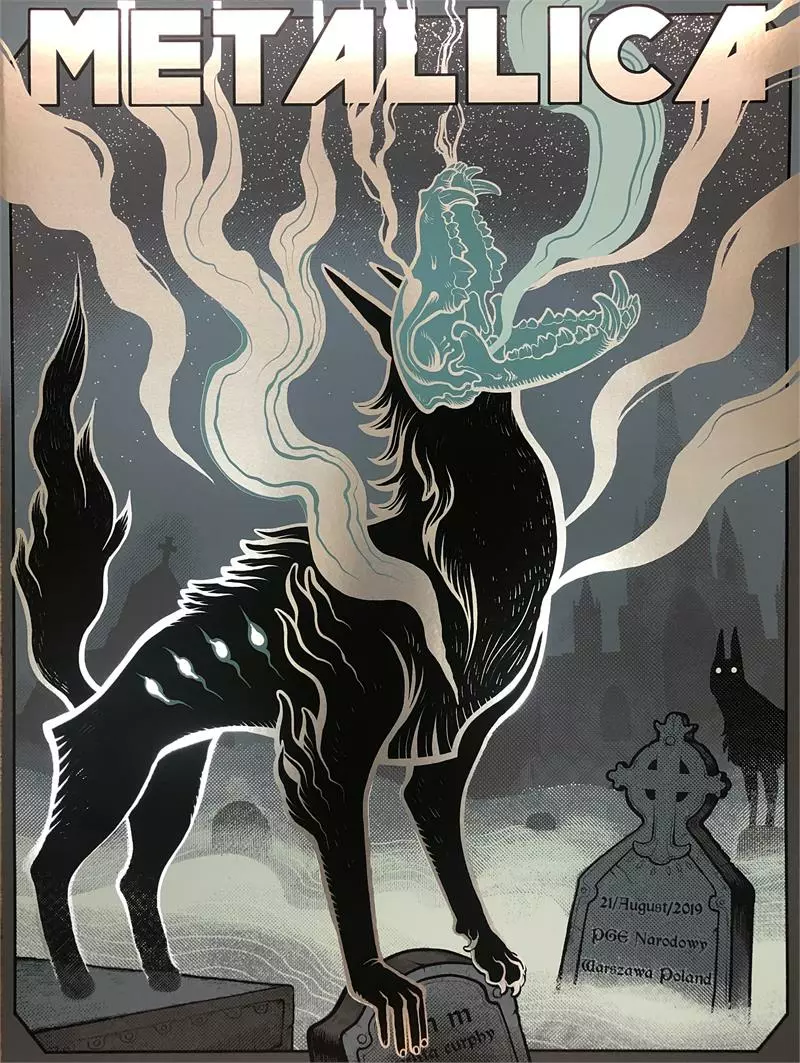 Metallica - 2019 Miss Monster Poster Warsaw, Poland FOIL 3 Metallica - 2019 Miss Monster Poster Warsaw, Poland FOIL