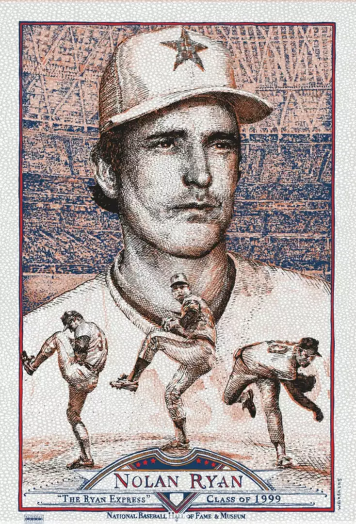 Nolan Ryan - 2015 David Welker Poster FugScreens Studios Variant 3 Nolan Ryan - 2015 David Welker Poster FugScreens Studios Variant