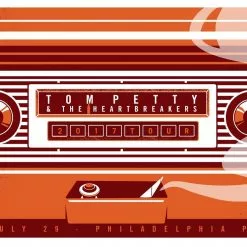 Gig Posters Tom Petty - 2017 Dan Stiles Poster Philadelphia, PA 40th Tour 7/29