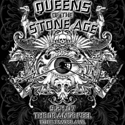 Queens Of The Stone Age - 2007 Jared Connor Poster Asheville, NC Orange Peel