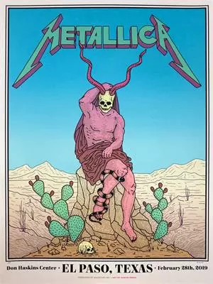 Metallica - 2019 Tyler Skaggs Poster El Paso, TX Don Haskins Center Gig Posters 3 Metallica - 2019 Tyler Skaggs Poster El Paso, TX Don Haskins Center Gig Posters