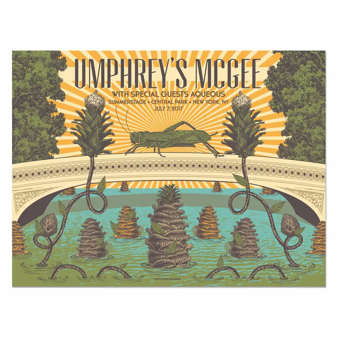 Umphrey's McGee - 2017 Status Serigraph Poster New York Central Park Gig Posters 3 Umphrey's McGee - 2017 Status Serigraph Poster New York Central Park Gig Posters