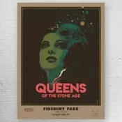 Queens Of The Stone Age - 2018 Richey Beckett Poster London Finsbury Park